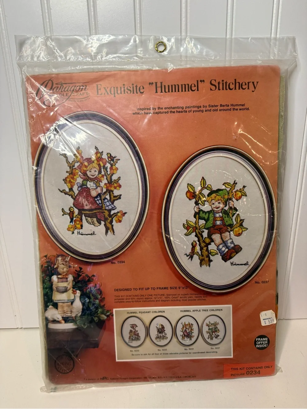 Vintage 1975 Paragon Needlecraft Exquisite Hummel Stitchery #0234 Girl Kit NOS